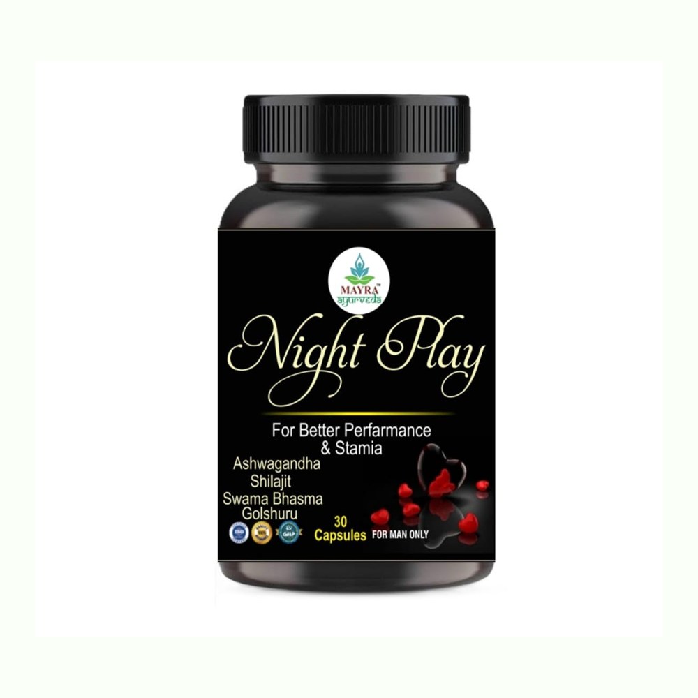 NIght Play Herbal Man Power Tablets for Men Long Time Ayurvedic Medicine Natural Stamina Booster Muscle Growth Capsules