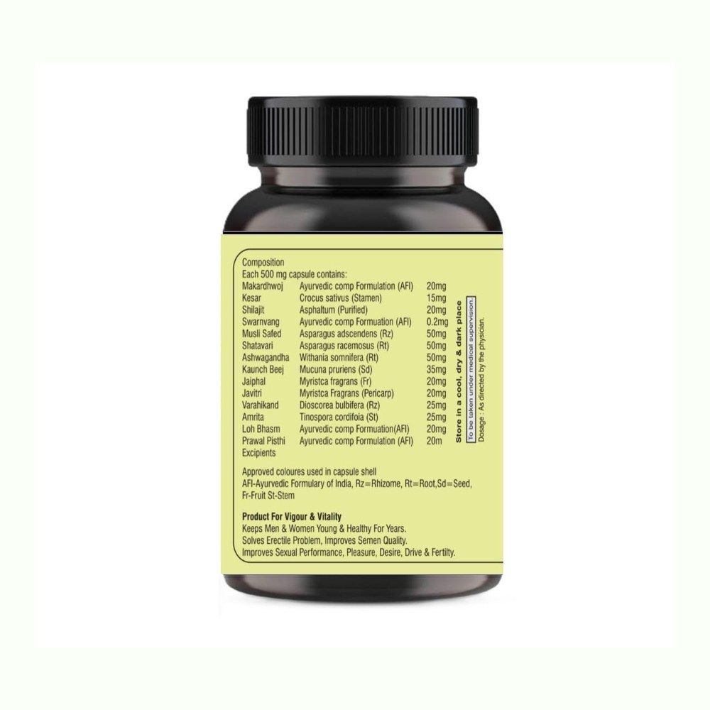 BIG HOOD Herbal Man Power Tablets for Men Long Time Ayurvedic Medicine Natural Stamina Booster Muscle Growth Capsules